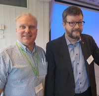 Ulf Sunnberg, ordförande GrafKom och Mikael Haglund, it-chef på IBM.